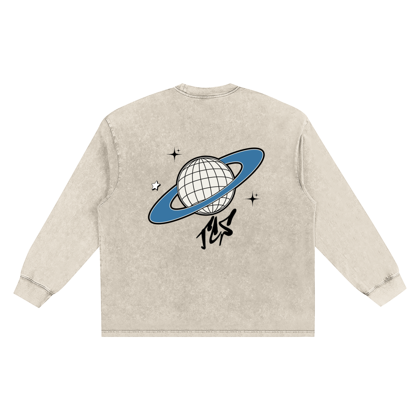 Snow Washed Oversize Long Sleeve T-shirt